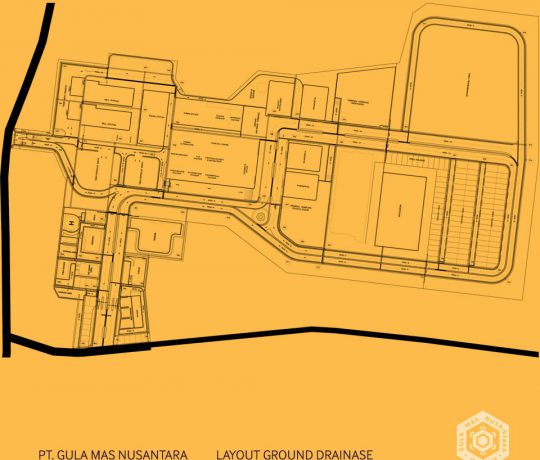 Layout Lahan Proyek Pabrik Gula Rembang 2019 - Proyek Drainase dan Gorong-gorong di PT. Gula Mas Nusantara - Saluran Drainase Pabrik 1