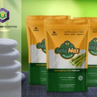 Produk Gula Kristal Putih Konsumsi Merk GulaMas oleh PT. Gula Mas Nusantara, Kemasan 1 Kilogram, Gula premium harga murah, ekonomis dan hygienis untuk konsumen gula di Indonesia